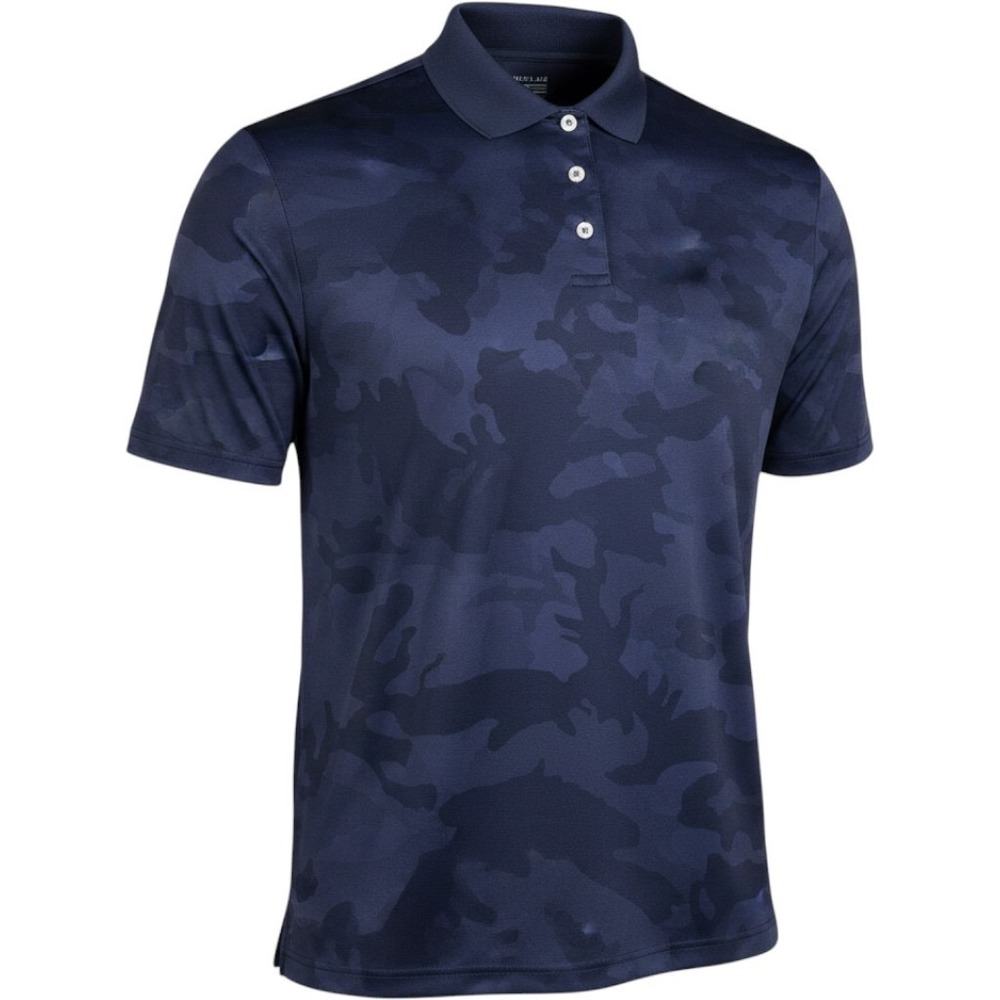 RLX Performance Polo Mens XL Camo Jacquard Navy Blue Golf Classic Fit‎ AFL61W